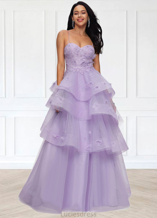 Juliet Ball-Gown/Princess Sweetheart Floor-Length Tulle Prom Dresses With Beading Sequins HFP0022204