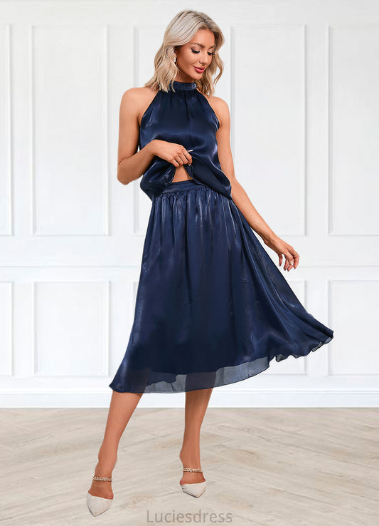 Jamiya High Neck Elegant Separates Polyester Dresses HFP0022509