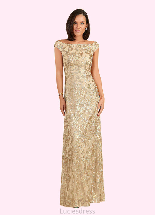 Lilyana A-Line Off the Shoulder Lace Floor-Length Dress HFP0022628