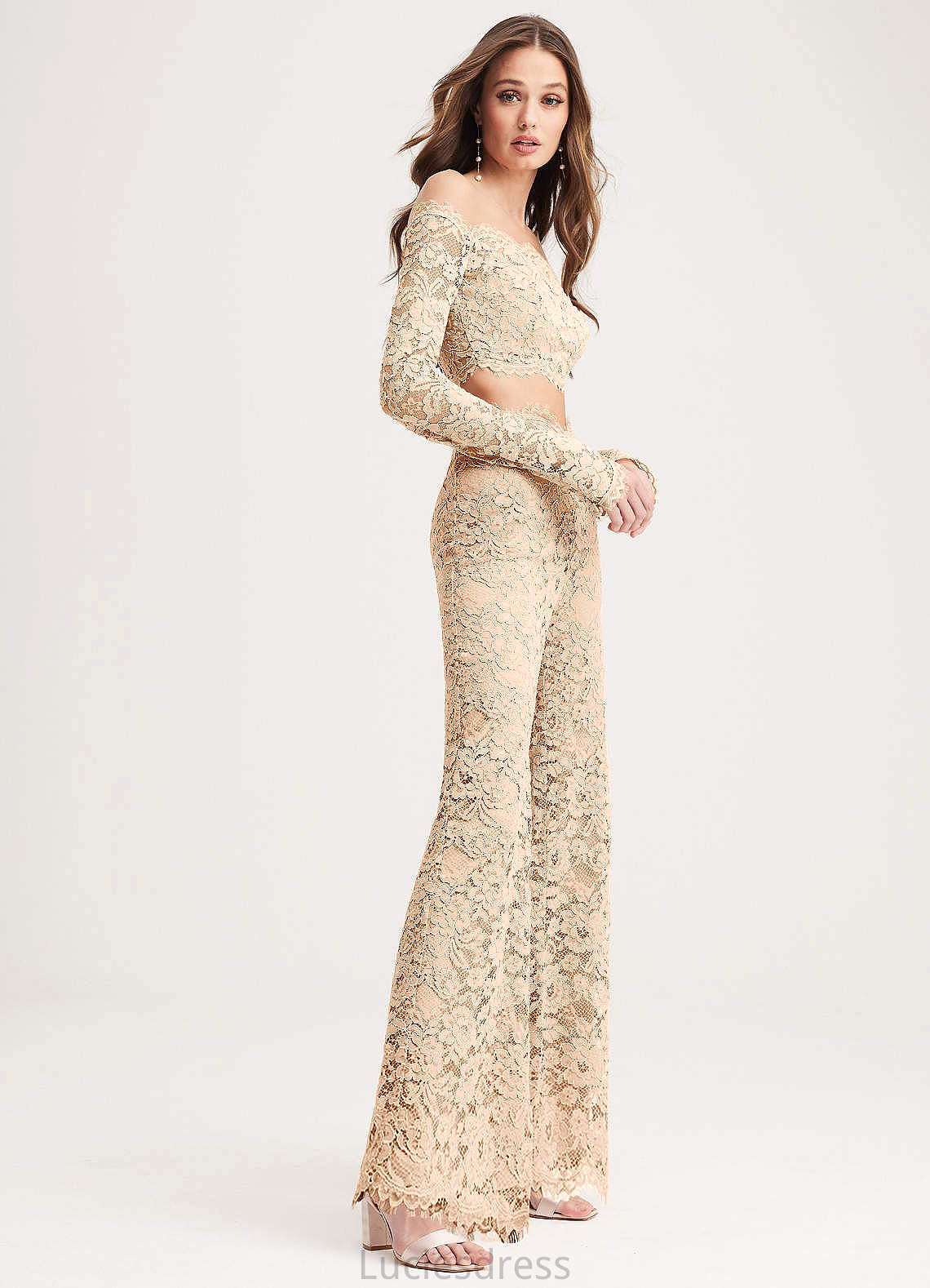 London Sleeveless Straps A-Line/Princess Natural Waist Floor Length Bridesmaid Dresses