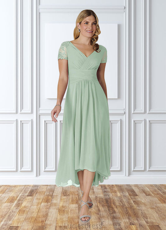 Rhoda A-Line Lace Chiffon Asymmetrical Dress HFP0022678